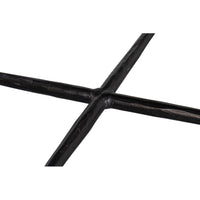 Round Breakfast Table with Marble Top, 42 in – Forged Iron Base - additional view
