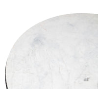 Round Breakfast Table with Marble Top, 42 in – Forged Iron Base - additional view