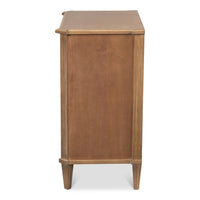 Neoclassical Three-Drawer Chest, 26 in – Brown Tulipwood with Ring Pulls - additional view