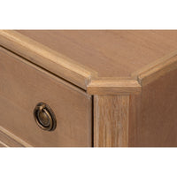 Neoclassical Three-Drawer Chest, 26 in – Brown Tulipwood with Ring Pulls - additional view