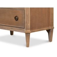 Neoclassical Three-Drawer Chest, 26 in – Brown Tulipwood with Ring Pulls - additional view