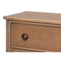 Neoclassical Three-Drawer Chest, 26 in – Brown Tulipwood with Ring Pulls - additional view