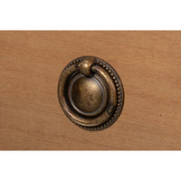 Neoclassical Three-Drawer Chest, 26 in – Brown Tulipwood with Ring Pulls - additional view