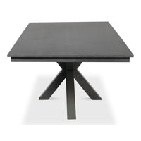 Stone Gray Dining Table with Starburst Pedestal Base - additional view