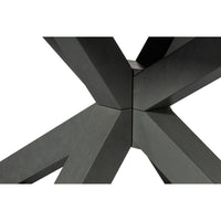 Stone Gray Dining Table with Starburst Pedestal Base - additional view