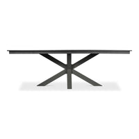 Stone Gray Dining Table with Starburst Pedestal Base - additional view