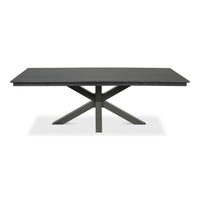 Stone Gray Dining Table with Starburst Pedestal Base - additional view