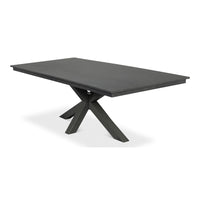 Stone Gray Dining Table with Starburst Pedestal Base - additional view
