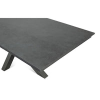 Stone Gray Dining Table with Starburst Pedestal Base - additional view