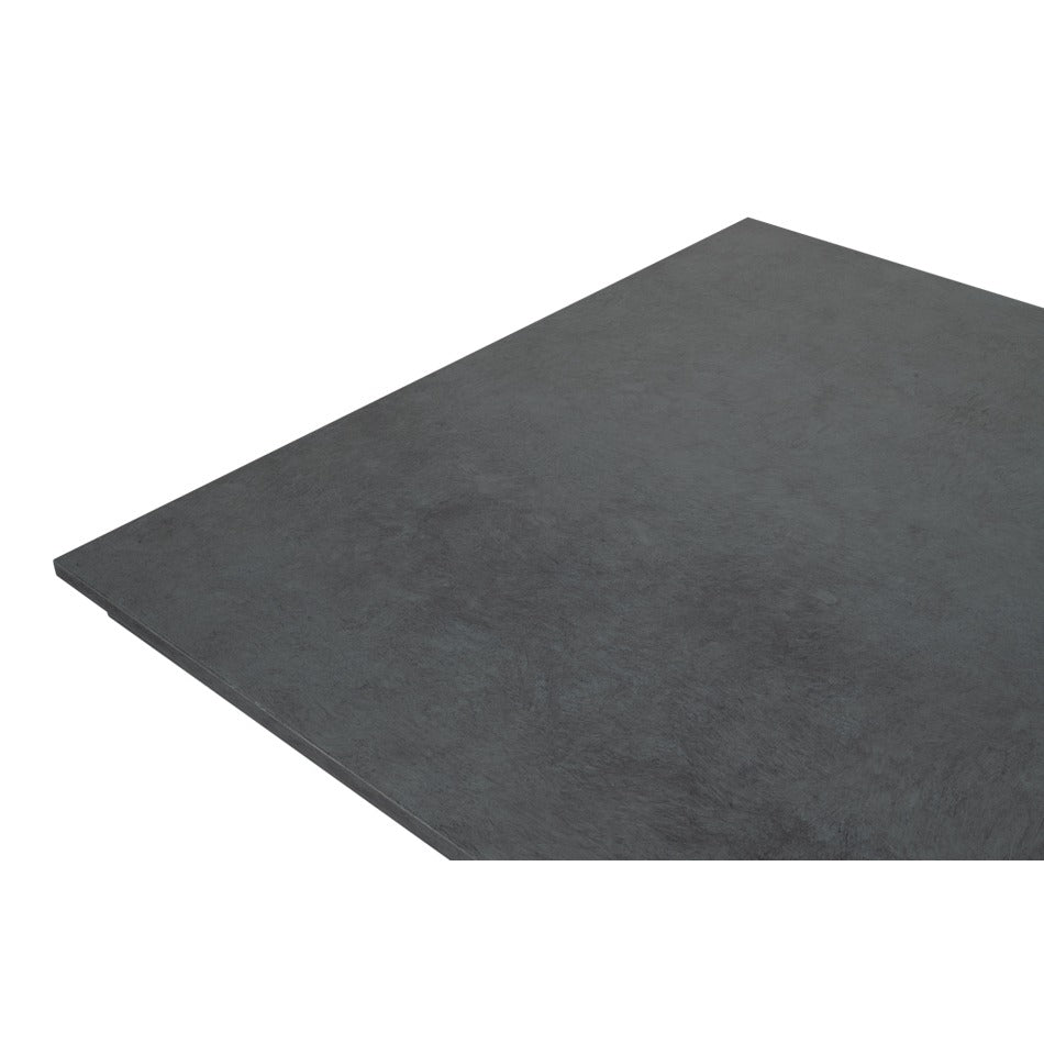 Stone Gray Dining Table with Starburst Pedestal Base - additional view