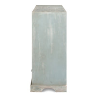 Whitewashed Acacia Chest of Drawers, Blue Gray – 2-Over-3 Paneled - additional view
