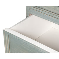 Whitewashed Acacia Chest of Drawers, Blue Gray – 2-Over-3 Paneled - additional view