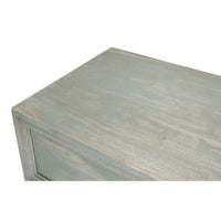 Whitewashed Acacia Chest of Drawers, Blue Gray – 2-Over-3 Paneled - additional view