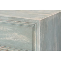 Whitewashed Acacia Chest of Drawers, Blue Gray – 2-Over-3 Paneled - additional view