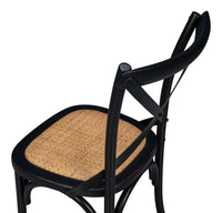 Bistro Dining Chairs in Black Bentwood with Cane Seats, Sets of 2 - view 7