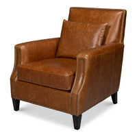 Contemporary Brown Leather Chair