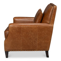 Additional view of Contemporary Brown Leather Chair