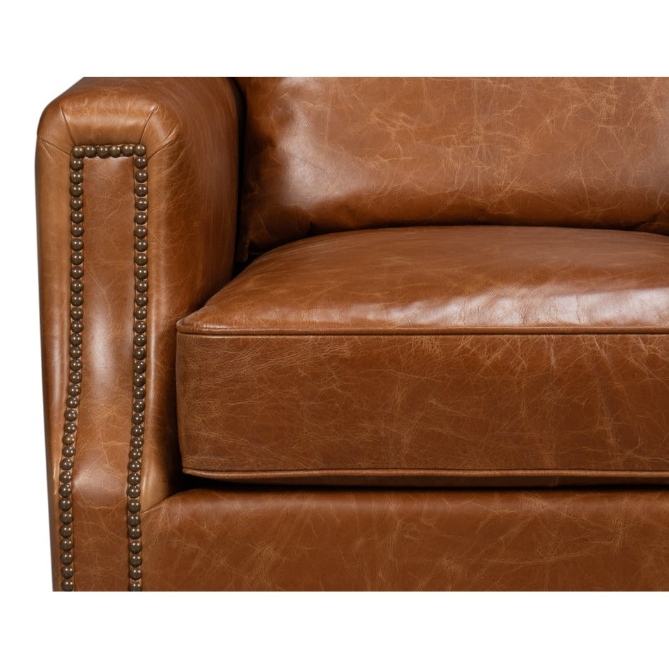Additional view of Contemporary Brown Leather Chair
