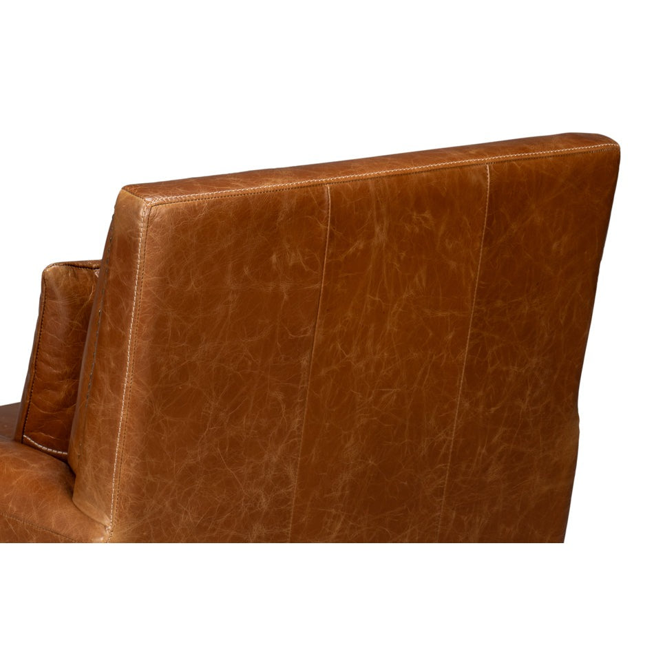 Additional view of Contemporary Brown Leather Chair