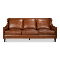 Additional view of Contemporary Brown Leather Sofa