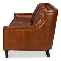 Additional view of Contemporary Brown Leather Sofa