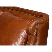 Additional view of Contemporary Brown Leather Sofa