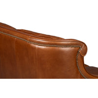 Additional view of Contemporary Brown Leather Sofa