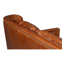 Additional view of Contemporary Brown Leather Sofa