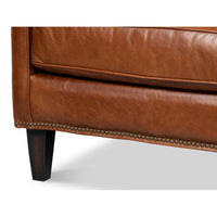 Additional view of Contemporary Brown Leather Sofa