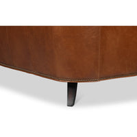 Additional view of Contemporary Brown Leather Sofa