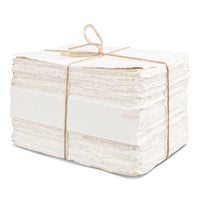 Handmade Ivory Paper Ledger Books, Set of 6