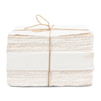 Handmade Ivory Paper Ledger Books, Set of 6