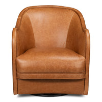 Additional view of Swivel Brown Leather Chair