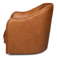Additional view of Swivel Brown Leather Chair