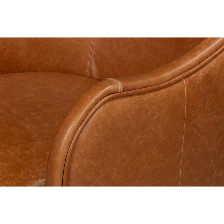 Additional view of Swivel Brown Leather Chair