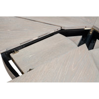 Transitional Round Jupe Dining Table, Medium – Grey Oak with Splayed Pedestal Base - additional view
