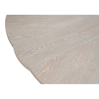 Transitional Round Jupe Dining Table, Medium – Grey Oak with Splayed Pedestal Base - additional view