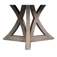 Transitional Round Jupe Dining Table, Medium – Grey Oak with Splayed Pedestal Base - additional view