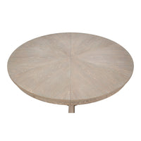 Transitional Round Jupe Dining Table, Medium – Grey Oak with Splayed Pedestal Base - additional view