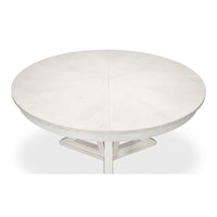 Transitional Round Jupe Dining Table, Large – White Oak with Sculptural X-Form Pedestal - additional view