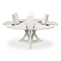 Transitional Round Jupe Dining Table, Large – White Oak with Sculptural X-Form Pedestal - additional view
