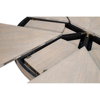 Traditional Round Jupe Dining Table, Medium – Grey Oak with Faux Bois Pedestal - additional view