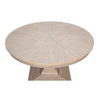 Traditional Round Jupe Dining Table, Medium – Grey Oak with Faux Bois Pedestal - additional view