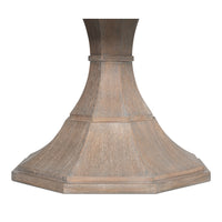 Transitional Round Jupe Dining Table, Medium – Grey Oak with Faceted Pedestal Base - additional view