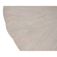 Transitional Round Jupe Dining Table, Medium – Grey Oak with Hammered Iron Accents - additional view