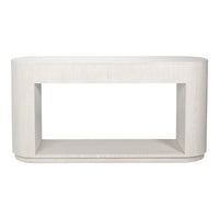 Contemporary White Oak Console Table, 70