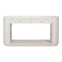 Contemporary White Oak Console Table, 70