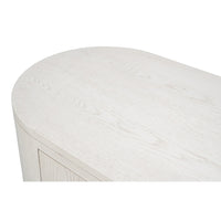 Contemporary White Oak Console Table, 70