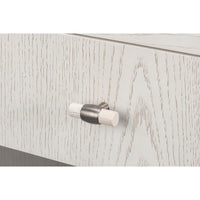 Contemporary White Oak Console Table, 70
