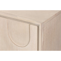 Mid-Century Modern Bleached Oak Credenza – Bronze Sunburst Pulls - additional view